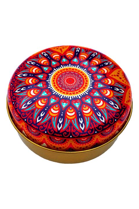 Doğaltaş Dekoratif Mini Teneke Kutu - Etnik Desenli