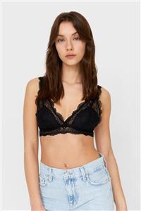 Stradivarius Kadın Siyah Dantelli Bralet 00402011