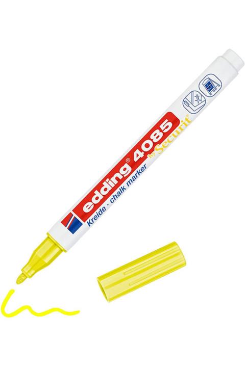 Edding 4085 Sıvı Tebeşir Kalemi Fosforlu Sarı