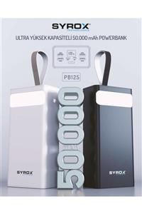 Syrox 50.000 Mah Super High Capacity Led Göstergeli Hızlı Şarj Powerbank Pb125