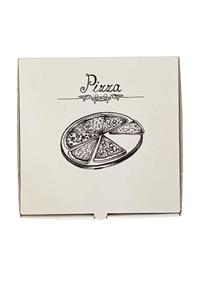 Dilmanpack Beyaz Karton Pizza Kutusu 31x31x4,5 Cm (50'li Paket)