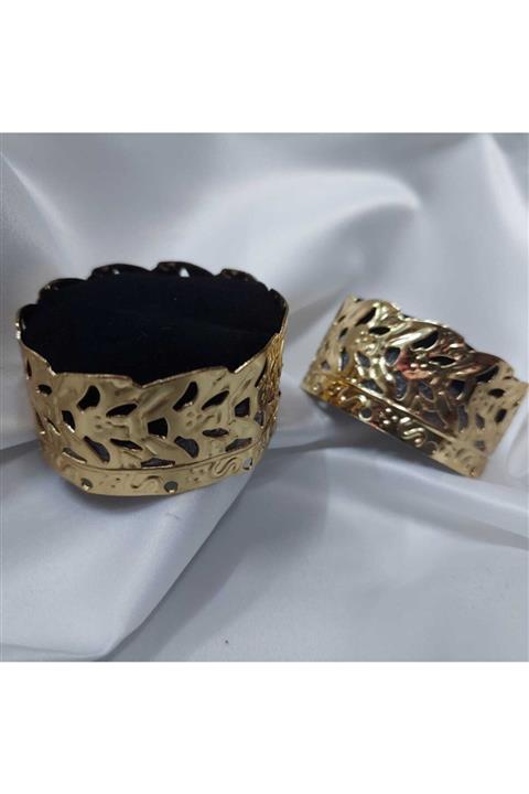 Aker Hediyelik Yüzük Yükseltici Gold Renkli Süngerli Yüzük Yükselticileri Söz Masası Nişan Tepsisi Aksesuarları