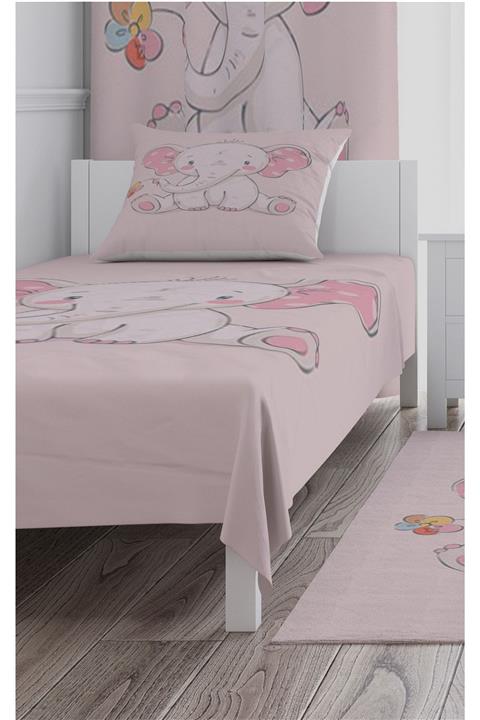 CİCİ TASARIM ÜRÜNLERİ Yatak Örtüsü Sevimli Pembe Fil