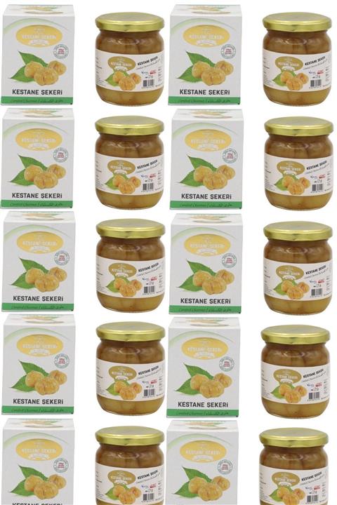 Kasım Efendi Kavanoz Duble Glikozsuz Bursa Kestane Şekeri 285gr X 10 Adet