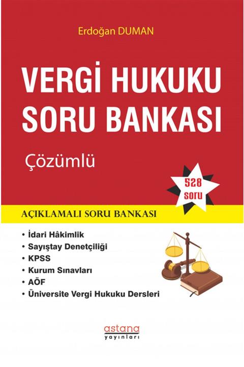 Astana Yayınları Vergi Hukuku Soru Bankası Çözümlü