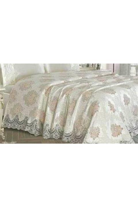 MİRAY Fransız Güpürlü Pike Takımı * Krem