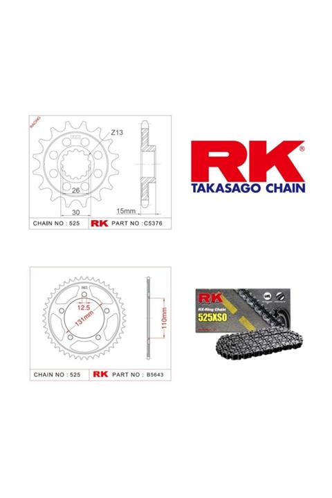 RK Bmw S 1000 Xr  X-ring Zincir Dişli Set 525 Xso-17/45t(2014-2019)