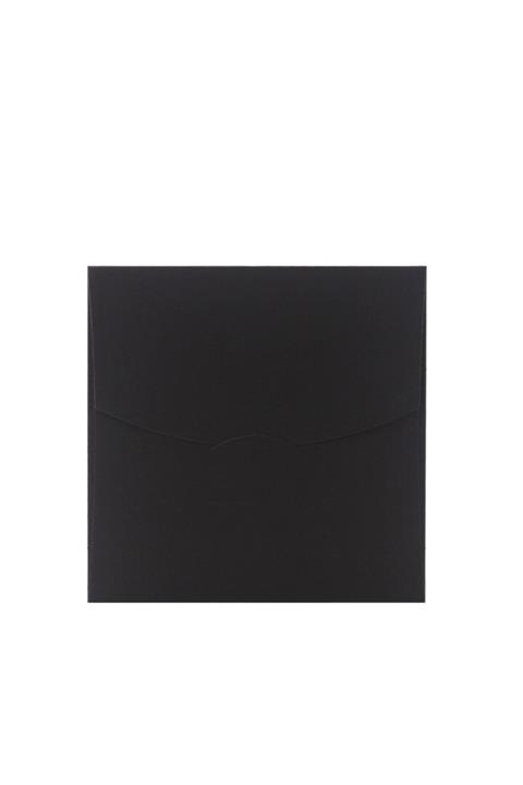 Ege 18x18 cm Siyah 250 gr Lüks Davetiye Zarfı - 50 Adet