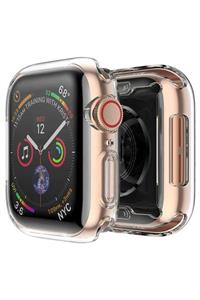 Techmaster Apple Watch 7 Serisi 41mm Silikon Şeffaf Kılıf Ekran Koruyucu