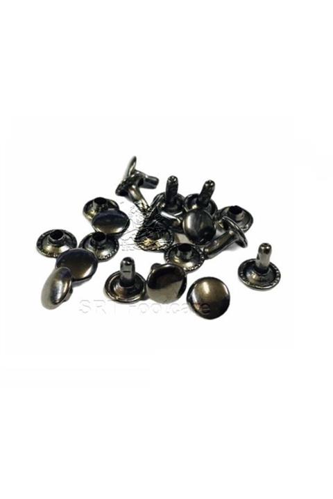 srtfootcare 9 Mm Siyah Nikel Perçin 33,5no Iki Taraf Kafa 50 Adet (leathercraft, Deri Hobi)
