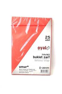 Oyal Renkli Zarf 114x162mm Kırmızı - 25'li Paket