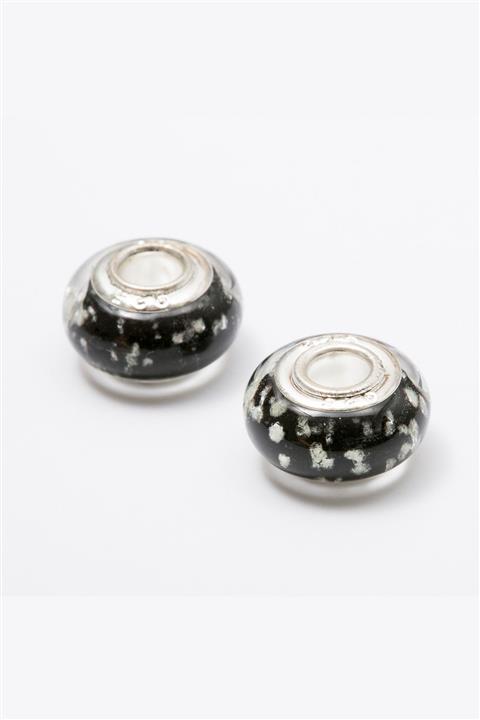 Dumledo Murano Siyah Fosforlu Charm