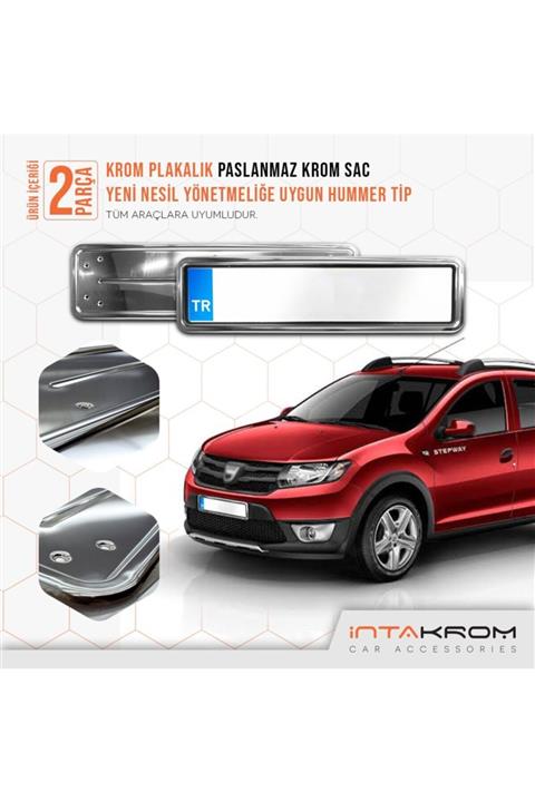 İntachrom Dacia Krom Plakalık - Hummer Tip 2 Adet