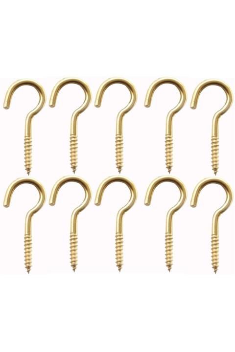 Badem10 Kancalı Piton Vida Çengelli 10 Adet 19x70 Mm