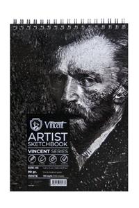 Vincent Vıncent Artıst Sketchbook Whıte 90gr A5 100 Sayfa Eskiz Defteri