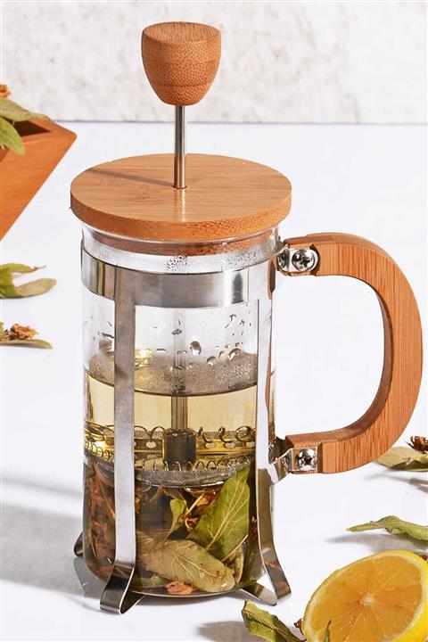 Kitchen Life Bambulu Lüx Çelik Kaplama French Press - 350 Ml