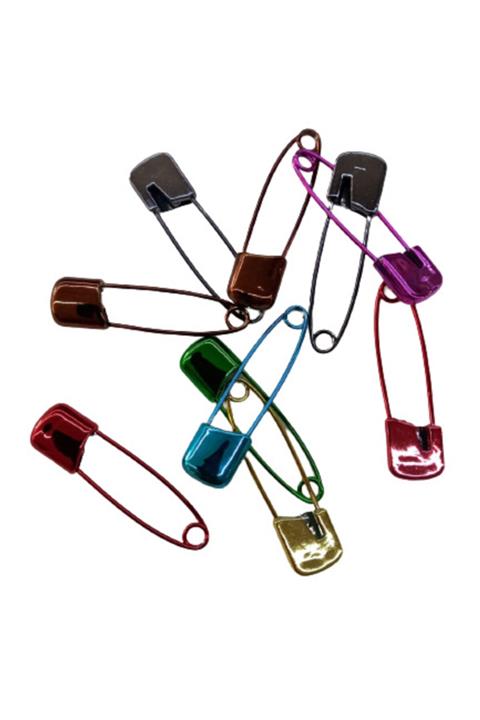 pupets 4 Cm Kare Başlı Renkli Çengelli Iğne 100' Lü