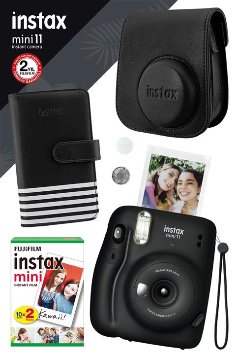 Fujifilm Instax Mini 11 Siyah Fotoğraf Makinesi Ve Hediye Seti 1