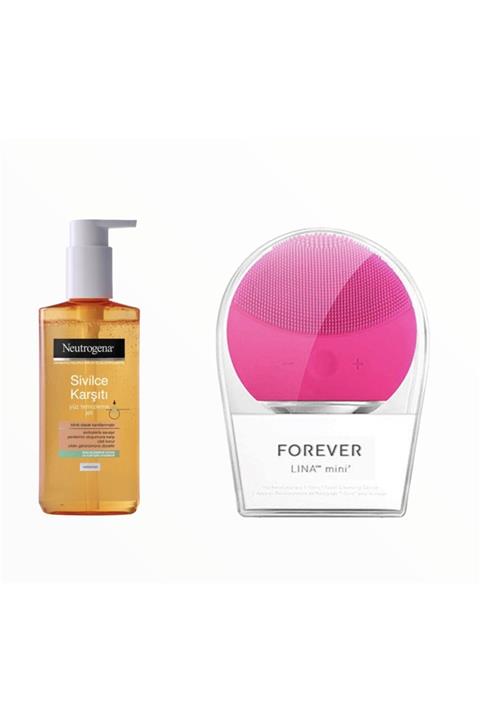 Neutrogena Sivilce Karşıtı Temizleme Jeli 200ml Ve Forever Yüz Masaj Aleti