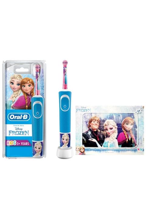OralB Oral B D100 Çocuklar Için Şarj Edilebilir Diş Fırçası Frozen+puzzle