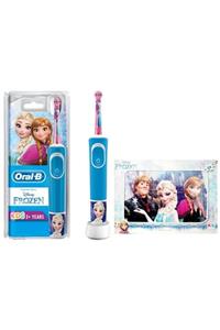 OralB Oral B D100 Çocuklar Için Şarj Edilebilir Diş Fırçası Frozen+puzzle