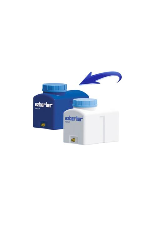EZBERLER 100 Lt Mavi Yatay Dört Köşe Polietilen Su Deposu