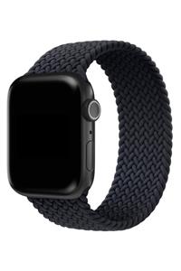 Hayal Kılıf Black Apple Watch 1-2-3-4-5-6-se Uyumlu Solo Örme Loop Kordon 42-44mm