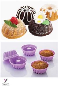 Yayke Silikon Pratik 6'lı Mini Cupcake,kek,muffin Kalıbı