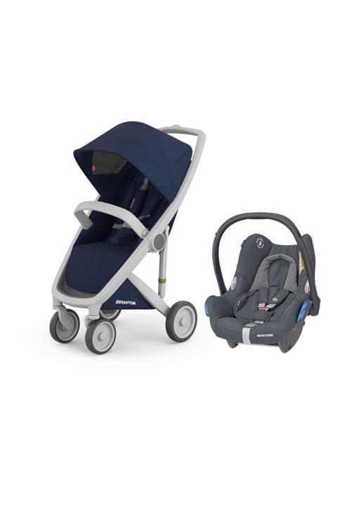 Greentom Classic Travel Set Bebek Arabası Gri Şasi Mavi