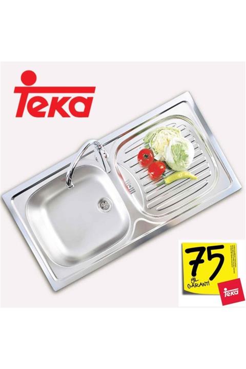 Teka Ebm 45 Sol Damlalıklı Paslanmaz Çelik Evye