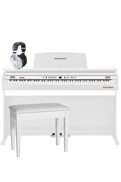 Kurzweil Ka130 Wh Dijital Piyano Tabure Ve Behringer Kulaklık (beyaz)