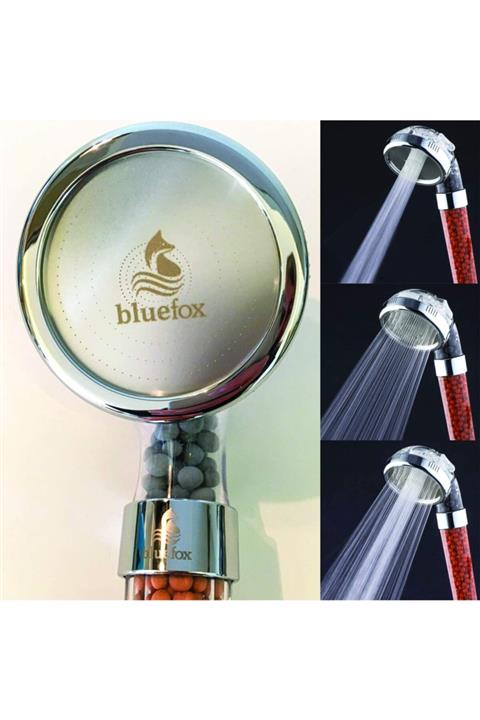 BlueFox Arıtmalı Tasarruflu Duş Başlığı - 3 Püskürtme Fonksiyonlu
