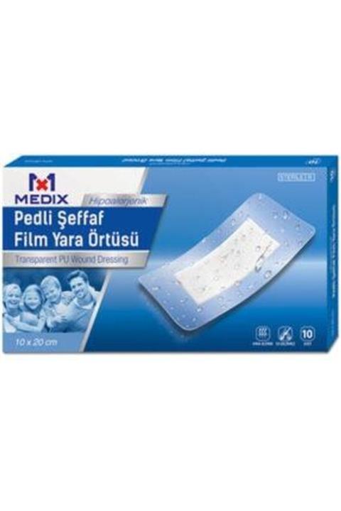 MEDİX Pedli Şeffaf Film Yara Örtüsü 10x20cm