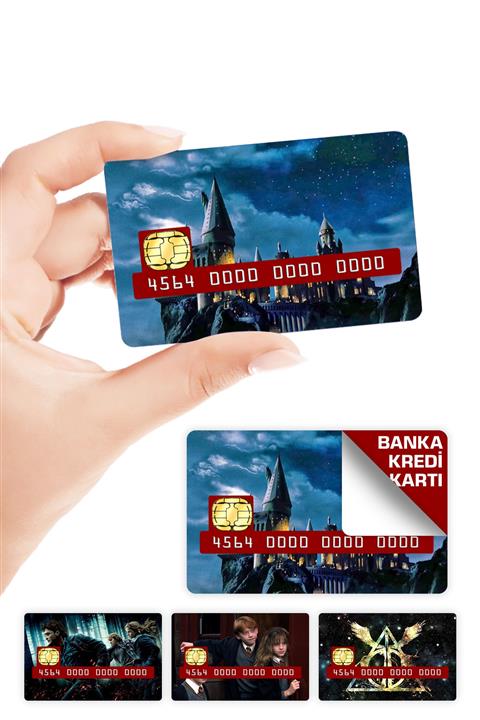 ZipZap Harry Potter Kredi Kartı Kaplama Sticker 4 Adet Hp