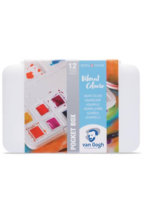 Van Gogh Talens Vibrant Suluboya Seti 12 Renk - Fırça Hediyeli
