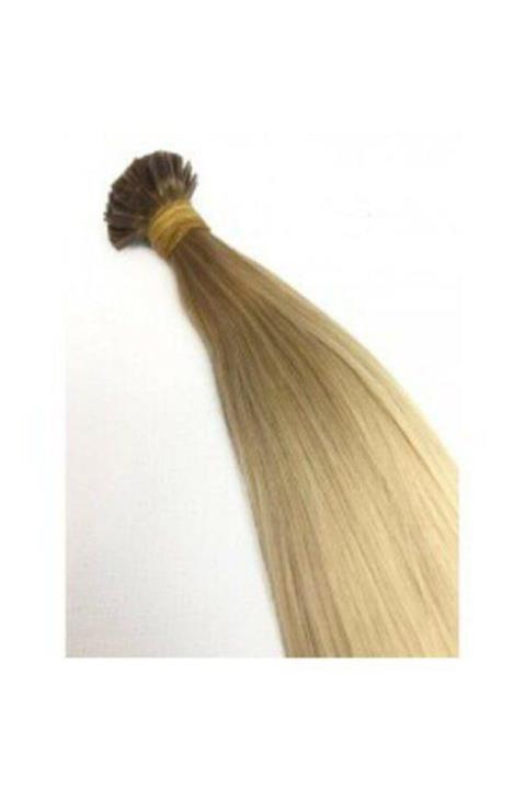 cezbehairsalon Mikro Kaynak Açık Kumral Ombre Platin 200 Adet 65 Cm 120 Gr