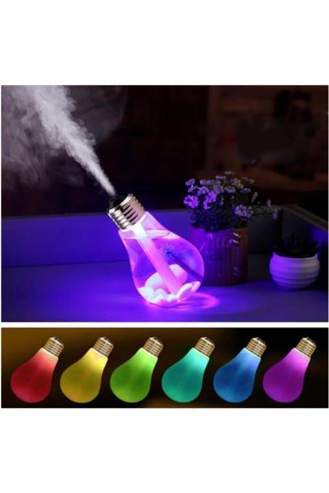 pazariz Ampul Hava Nemlendirici Usb Su Hazneli Soğuk Buharlı Işıklı