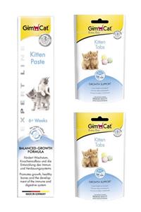 Gimcat Yavru Kedi Başlangıç Paketi Kitten Paste 50gr + 2 Adet Kitten Tabs Yavru Kedi Ödül Tableti