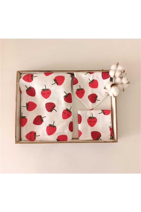 mediionline Pamuk Çok Amaçlı Müslin Örtü,mendil,yakalık(boyunluk) 3'lü Set Müslin Örtü (105x105)