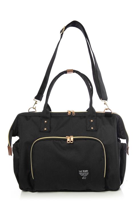 Lal Baby Baggage Bag Siyah Omuz Askılı Anne Bebek Bakım Çantası