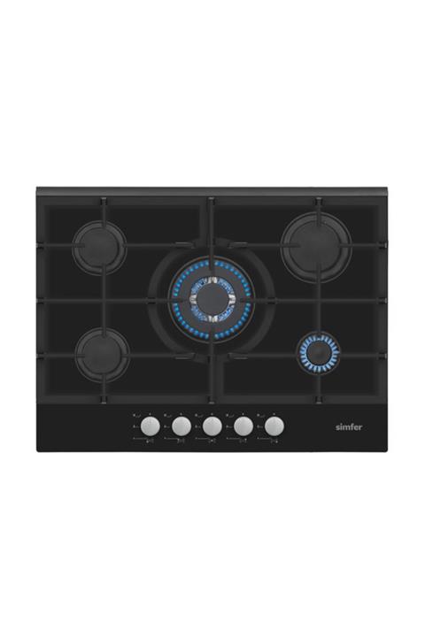 Simfer 3721 5 Gözlü Siyah Ankastre Ocak