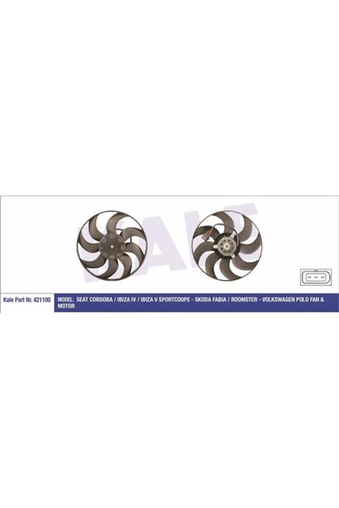 ÖZGÜÇYEDEK Fan Motoru (300w 390mm) Cordoba Ibıza ıv V Fabıa Roomster Polo