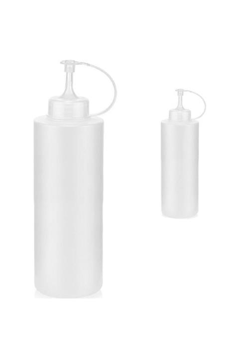 Lilya Home Sızdırmaz Kapaklı Plastik Yağ Şişesi Yağdanlık Sos Şişesi 700 ml 2'li