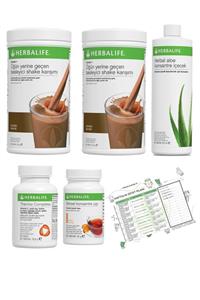 Herbalife Shake Çikolata 2 Adet + Şeftali Çay + Aloe Vera + Thermo Complete + Diyet Listesi Hediye