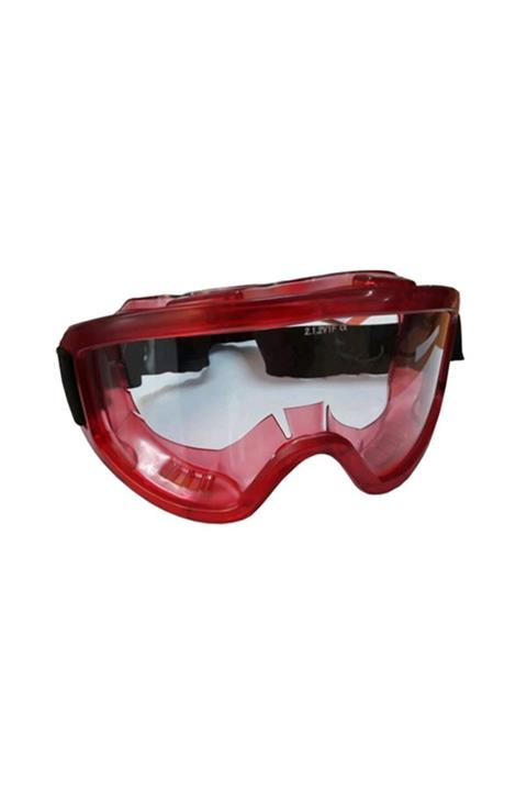 Batu Gözlük Legent Tam Koruma Çapak Iş Güvenliği Şeffaf Lens Kırmızı Çerçeve En 166f
