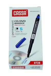 Cassa Cd Ve Dvd Kalemi Permanent Marker S Seri Mavi 8726 (12 Li Kutu)