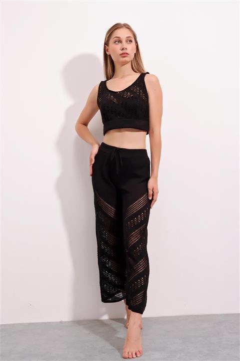 CHUBA Kadın Siyah New Summer Triko Pantolon Plaj Takım 21s701