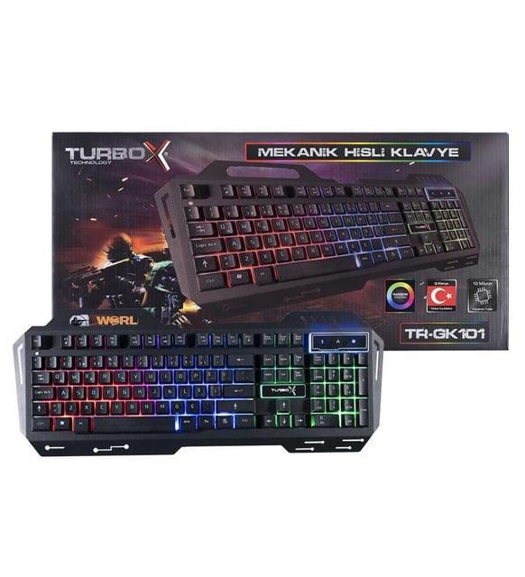 TURBOX SniperNaga TR-GK101 USB Kablolu Gaming Standart Q Işıklı Metal Kasa Klavye