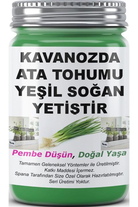 SPANA Kavanozda Ata Tohumu Yeşil Soğan Yetiştir Ev Yapımı Katkısız 1ad