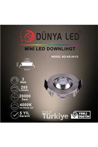 DÜNYA LED Hs.441/2 3w Mini Led Downlıght 4000k Ilık Beyaz Işık